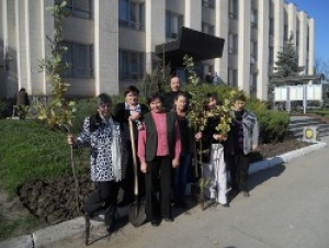 Сотрудники Примэрии приняли участие в благоустройстве и озеленении города