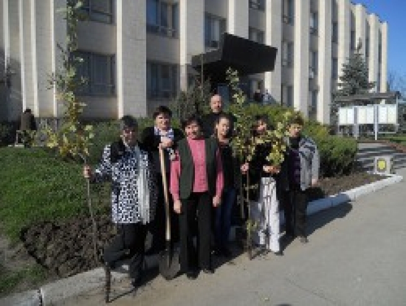 Сотрудники Примэрии приняли участие в благоустройстве и озеленении города