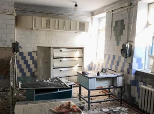 В детском саду №1 полным ходом идет ремонт пищеблока