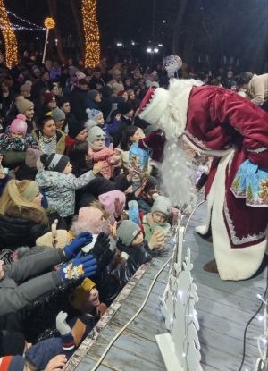 В Чадыр-Лунге состоялось торжественное открытие Новогодней елки