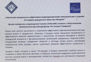 В Гагаузии реализуется проект по укреплению эффективного функционирования местных органов власти