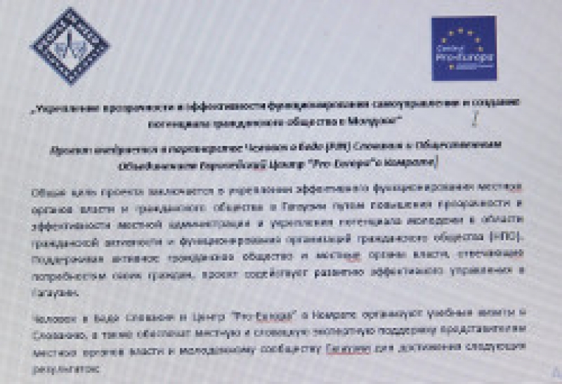 В Гагаузии реализуется проект по укреплению эффективного функционирования местных органов власти