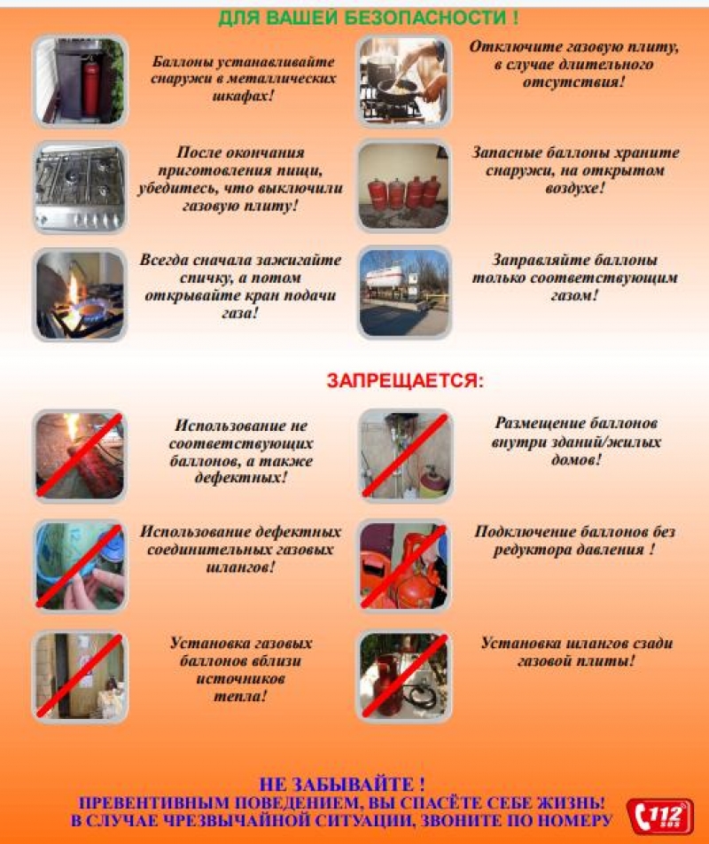 РЕКОМЕНДАЦИИ ПО ИСПОЛЬЗОВАНИЮ БАЛЛОНОВ С СЖИЖЕННЫМ ГАЗОМ