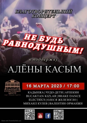 В Чадыр-Лунге состоится благотворительный концерт "Не будь равнодушным!"