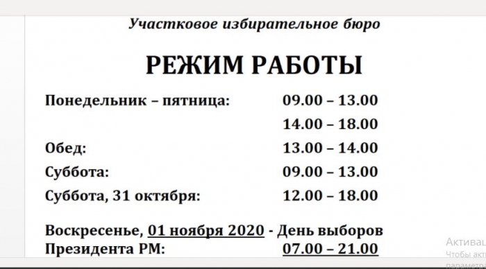 Выборы президента. Где находятся участковые избирательные бюро Чадыр-Лунги?