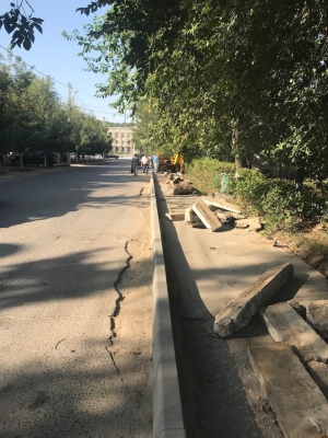 По улице Ломоносова ведутся работы